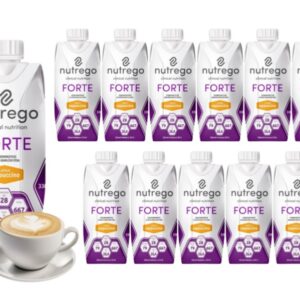 Nutrego Forte 12x330 ml Cappuccino kalorienreiche, proteinreiche Diät